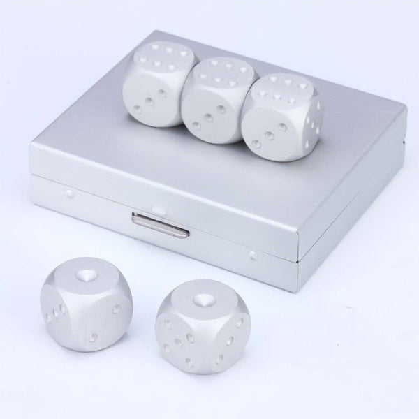 Brushed Stainless Dice Set
