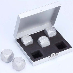 Brushed Stainless Dice Set