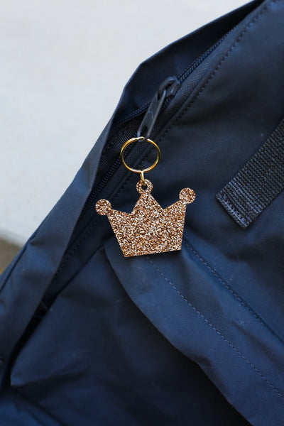 Glitter Crown Keychain