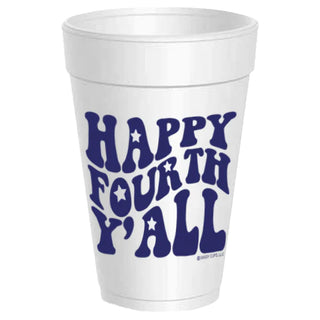 Happy Fourth Y'all Styrofoam Cups