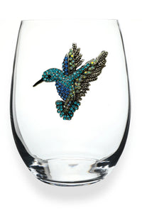 Hummingbird Wine Glass - Stemless