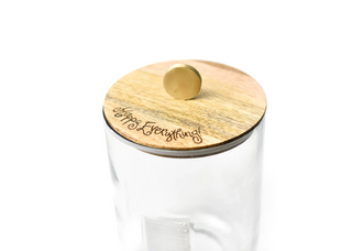 Mini Wooden Lid Glass Jar