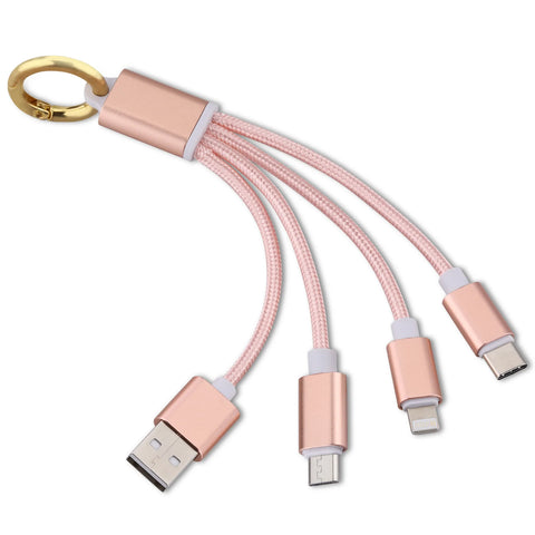 3-in-1 Charging Cable Keychain