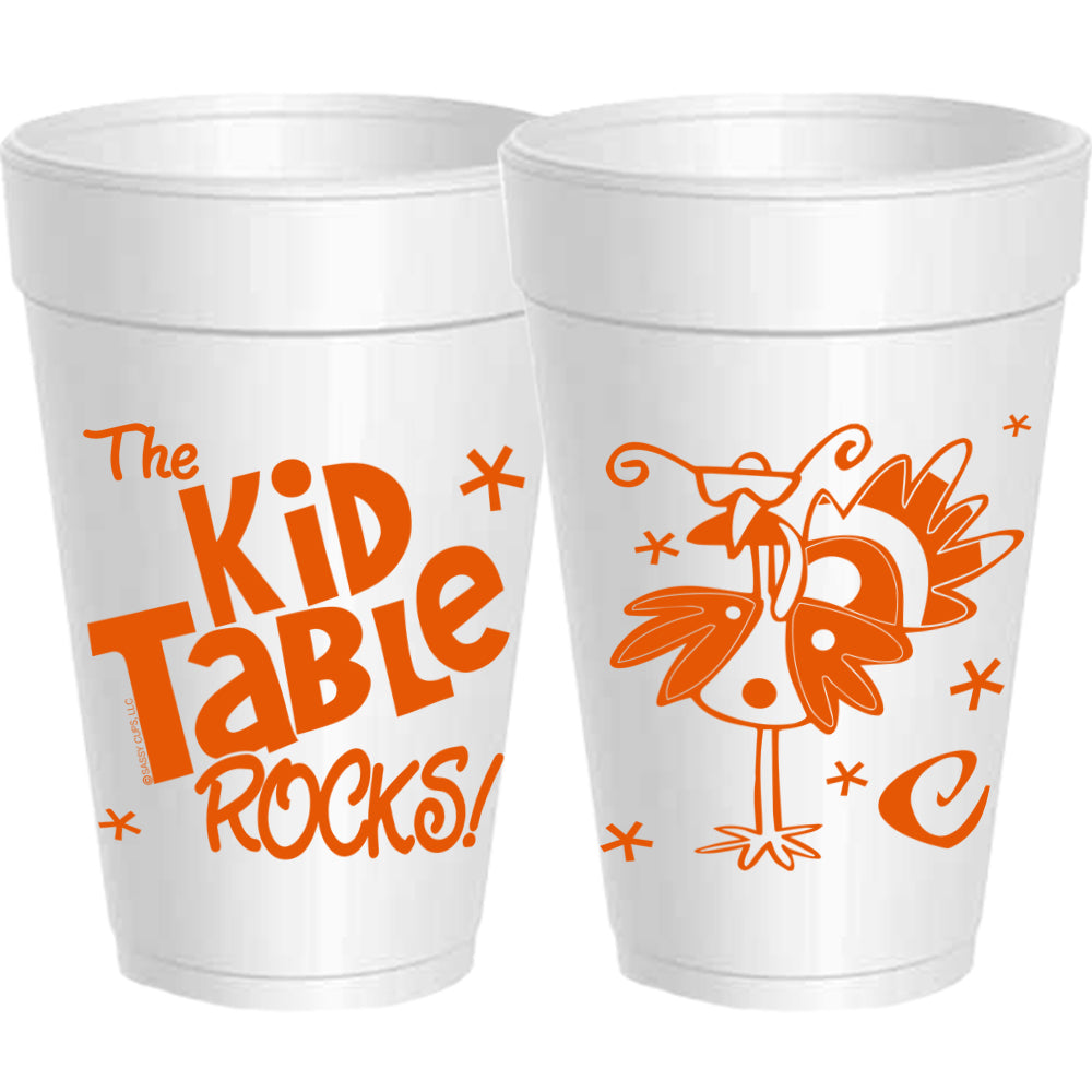 Kid Table Thanksgiving Styrofoam Cups