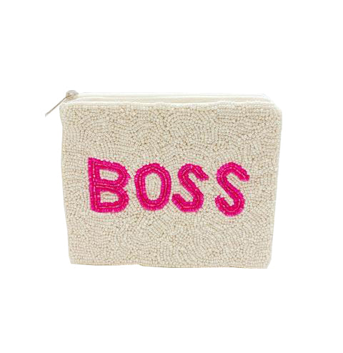 Boss Beaded Coin Pouch