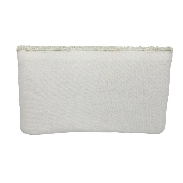 Mrs White Hand Beaded Clutch