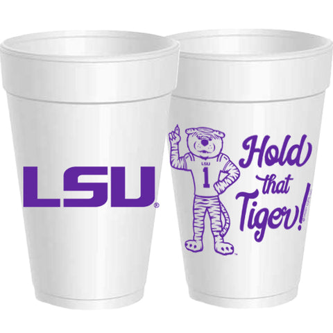 LSU Tiger Styrofoam Cups