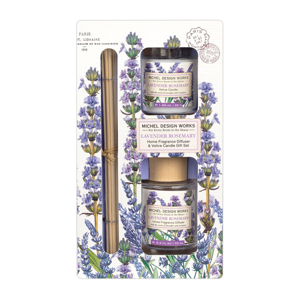 Lavender Rosemary Diffuser & Votive Gift Set
