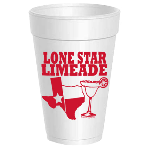 Lone Star Limeade Styrofoam Cups