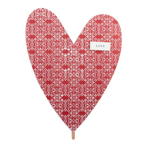 Love Red Heart Sign Topper
