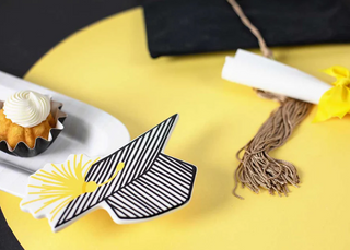 Striped Graduation Cap Mini Attachment