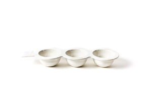 White Stripe Mini Trio Bowl