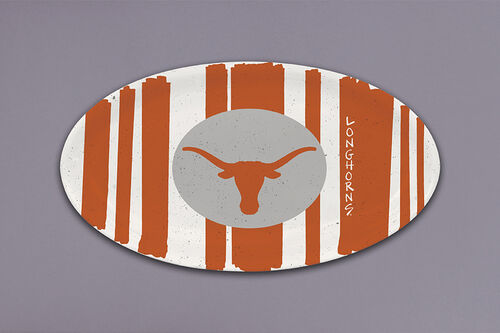 Collegiate Melamine Oval Platter - Texas Longhorns Striped