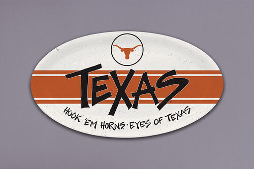 Collegiate Melamine Oval Platter - Texas Longhorns