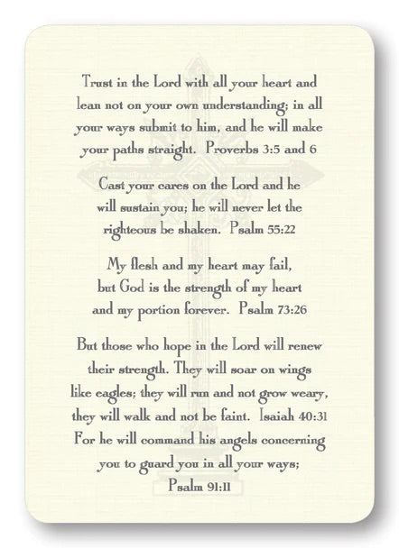 Verses for Sickness Prayer Card