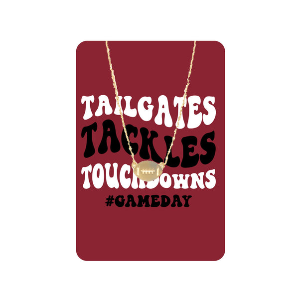 Tailgates, Tackles, Touchdowns Necklace