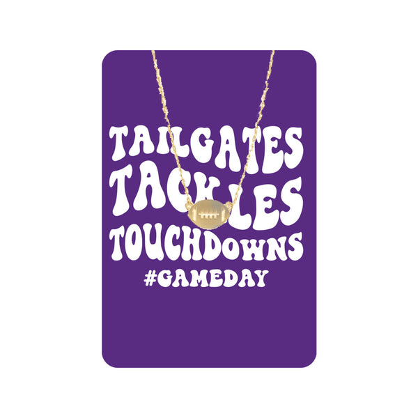 Tailgates, Tackles, Touchdowns Necklace