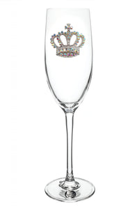 Aurora Borealis Crown Wine Glass - Champagne