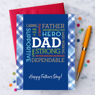 Happy Father's Day - Grateful Words Card