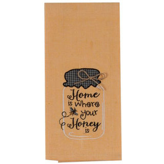 Honey Embroidered Towel