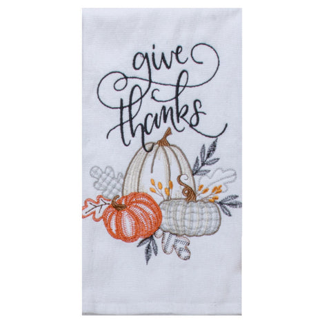 Gingham Pumpkin Terry Towel